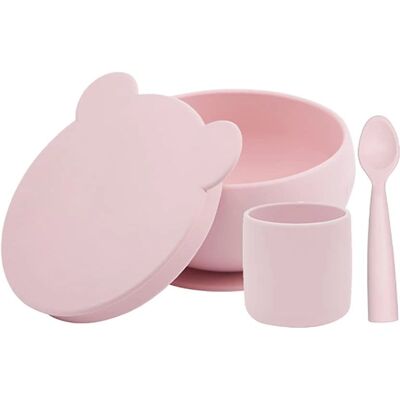 Minikoioi Pinky Pink Ensemble de Vaisselle pour Enfants - Résistant, Micro-ondable - Publicité Minikoioi Pinky Pink Ensemble de Vaisselle pour Enfants - Résistant, Micro-ondable - Publicité