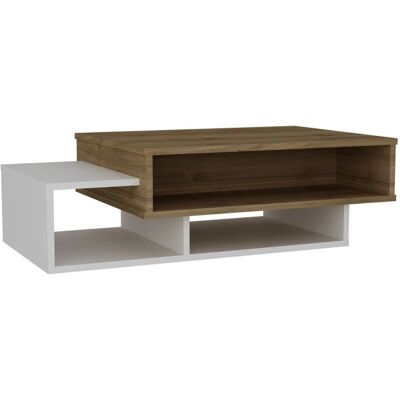 Toilinux 103118 Table basse - Naturel, Blanc, Noyer - Table de café/latérale/fin - Publicité Toilinux 103118 Table basse - Naturel, Blanc, Noyer - Table de café/latérale/fin - Publicité