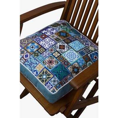 Floriane Garden Nikki Coton Bleu 42x42cm Coussin Extérieur - Coussin - Publicité Floriane Garden Nikki Coton Bleu 42x42cm Coussin Extérieur - Coussin - Publicité