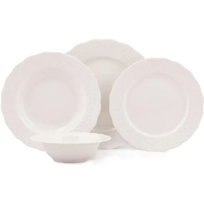 Hermia Modèle Miles Ensemble de Vaisselle - Blanc - 24 pcs - Publicité Hermia Modèle Miles Ensemble de Vaisselle - Blanc - 24 pcs - Publicité