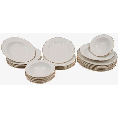 Ensemble de vaisselle en porcelaine blanche Kütahya Porselen 24 pièces - Dinnerware - Publicité Ensemble de vaisselle en porcelaine blanche Kütahya Porselen 24 pièces - Dinnerware - Publicité