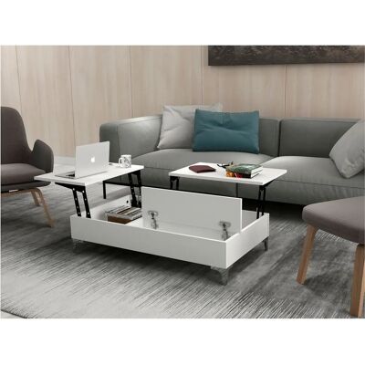 Kailua 1296 Weiße Eckige Klappbare Couchtisch Kailua 1296 Weiße Eckige Klappbare Couchtisch