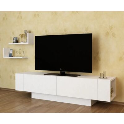 Unité TV Hanah Home Ekol - Blanc - Publicité Unité TV Hanah Home Ekol - Blanc - Publicité