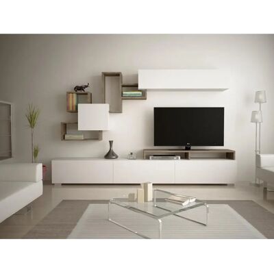 Vente-unique Meuble TV Murale - Compartiments Réglables - Écologique - 210cm - Publicité Vente-unique Meuble TV Murale - Compartiments Réglables - Écologique - 210cm - Publicité