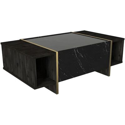 Vente-unique CADEBA II Center Table Natural Dark Black - Center Table Vente-unique CADEBA II Center Table Natural Dark Black - Center Table