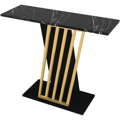 Gravity Megapap Marmer Effect Zwart Goud Console - 90x29.6x76.8 cm Gravity Megapap Marmer Effect Zwart Goud Console - 90x29.6x76.8 cm