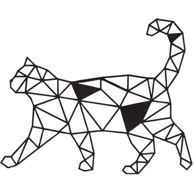 Décoration Murale Chat Homemania - Acier - Noir - 46x37 cm Décoration Murale Chat Homemania - Acier - Noir - 46x37 cm