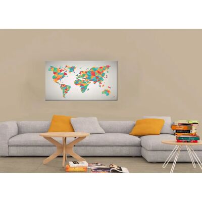 Homemania Arte Mural Mapa del Mundo - Poliéster, Madera, 100x3x70 cm Homemania Arte Mural Mapa del Mundo - Poliéster, Madera, 100x3x70 cm