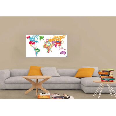 Homemania Mappa - Arte murale multicolore - 100x3x70 cm - Dipinto Homemania Mappa - Arte murale multicolore - 100x3x70 cm - Dipinto