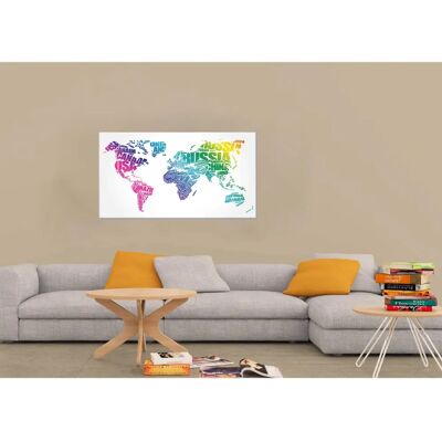 Homemania Modelo 537 Arte de Pared Mapa - Multicolor Decoración Homemania Modelo 537 Arte de Pared Mapa - Multicolor Decoración