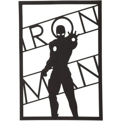 Homemania Iron Man Wall Decoration - Black Steel - 35cm Homemania Iron Man Wall Decoration - Black Steel - 35cm