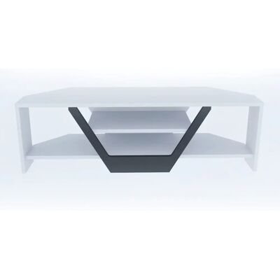 Decorotika Sares Meuble TV d'angle pour TV jusqu'à 55 pouces - Publicité Decorotika Sares Meuble TV d'angle pour TV jusqu'à 55 pouces - Publicité