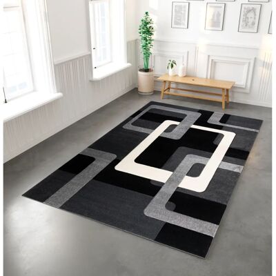 My Home Maxim Teppich - Schwarz, 120x170cm, 13mm, Geometrisches Design My Home Maxim Teppich - Schwarz, 120x170cm, 13mm, Geometrisches Design