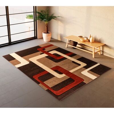 MY HOME Maxim Brauner Hoch-Tief-Teppich - Teppich MY HOME Maxim Brauner Hoch-Tief-Teppich - Teppich