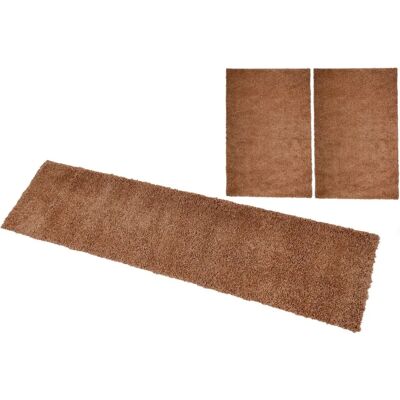 Bruno Banani Shaggy Soft Braune Teppich - Bettumrandung Bruno Banani Shaggy Soft Braune Teppich - Bettumrandung