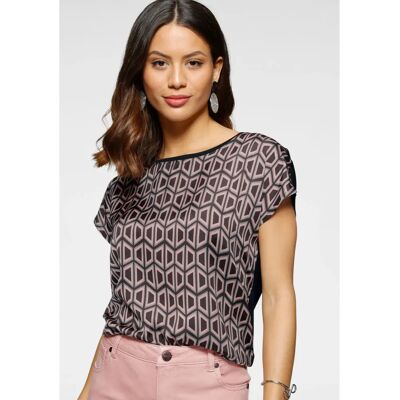 LAURA SCOTT Modell 48 Bunt Kurzarm Bluse - Shirtbluse LAURA SCOTT Modell 48 Bunt Kurzarm Bluse - Shirtbluse