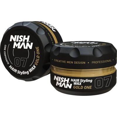 Nish Man Gold One 07 Gel Wax de Coiffure - Produit de coiffage Nish Man Gold One 07 Gel Wax de Coiffure - Produit de coiffage