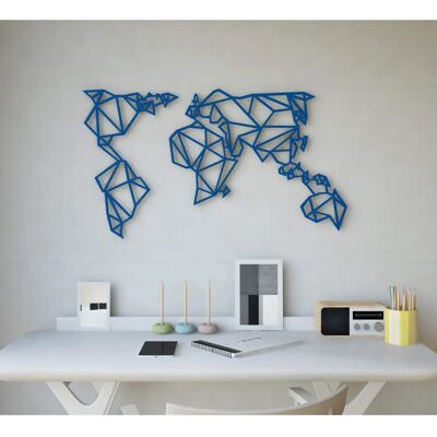 Homemania Decorazione Muro Mondo - Blu - 100x0.15x58 cm Homemania Decorazione Muro Mondo - Blu - 100x0.15x58 cm