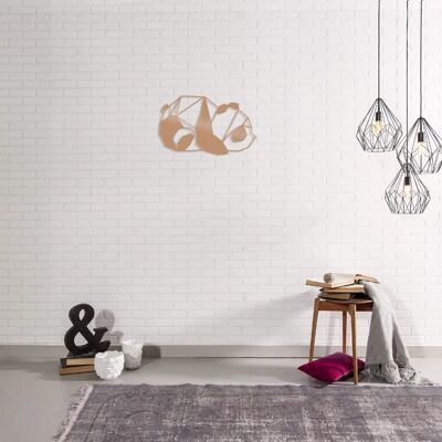 Decoración de Pared Panda en Cobre - Arte de Pared para Salón Decoración de Pared Panda en Cobre - Arte de Pared para Salón
