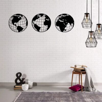 Homemania Mapa del Mundo Decoración de Pared - Arte de Pared - 140x0,15x41 cm Homemania Mapa del Mundo Decoración de Pared - Arte de Pared - 140x0,15x41 cm