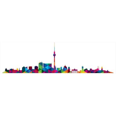 Homemania Art mural ville - Vinyle, Multicolore, 103x0.1x20 cm Homemania Art mural ville - Vinyle, Multicolore, 103x0.1x20 cm