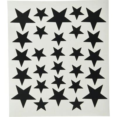 Autocollant Muraux Étoiles - Enfants - Vinyle - Noir Autocollant Muraux Étoiles - Enfants - Vinyle - Noir