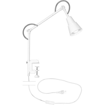 Homemania Carena Lámpara de Mesa Blanca - Metal - 9x70x30cm Homemania Carena Lámpara de Mesa Blanca - Metal - 9x70x30cm