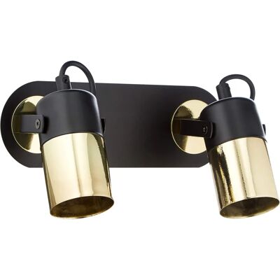 HOMEMANIA Wilson Noir Lampe de plafond et mur moderne - Éclairage HOMEMANIA Wilson Noir Lampe de plafond et mur moderne - Éclairage