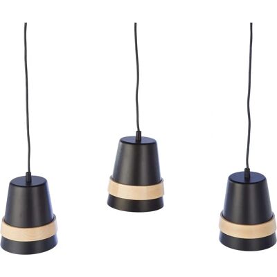 HOMEMANIA Venezia Black Lámpara Colgante - Luz de Techo Moderna - 3 E27 - 60W Máximo HOMEMANIA Venezia Black Lámpara Colgante - Luz de Techo Moderna - 3 E27 - 60W Máximo