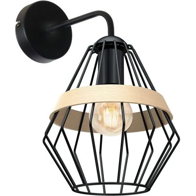 Lámpara de Pared Negra Cliff - E27 - 60W - Diseño Moderno Lámpara de Pared Negra Cliff - E27 - 60W - Diseño Moderno