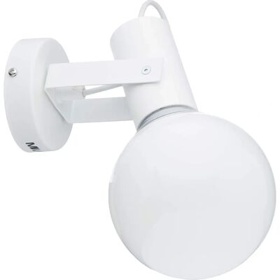 Lámpara de Pared Auris White HOMEMANIA - Elegante, Fácil de Instalar, Para Salas y Dormitorios Lámpara de Pared Auris White HOMEMANIA - Elegante, Fácil de Instalar, Para Salas y Dormitorios