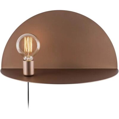 Homemania Lámpara de Pared de Cobre Shelfie - Lámpara con Repisa Homemania Lámpara de Pared de Cobre Shelfie - Lámpara con Repisa
