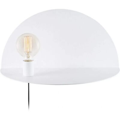 Lámpara de Pared Blanca de Metal Homemania - Lámpara con Estantería Lámpara de Pared Blanca de Metal Homemania - Lámpara con Estantería