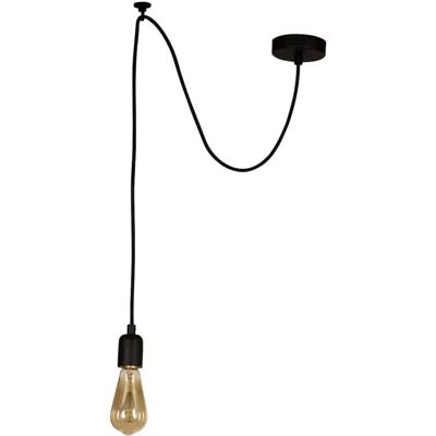 Lámpara Colgante de Metal Negro Homemania - Lámpara de Techo - 90x90x93cm Lámpara Colgante de Metal Negro Homemania - Lámpara de Techo - 90x90x93cm