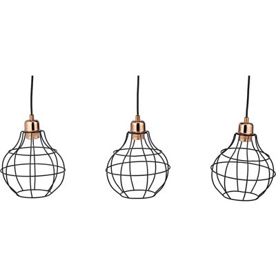 Lampada a sospensione Homemania Rame e Nero - Illuminazione casa e ufficio Lampada a sospensione Homemania Rame e Nero - Illuminazione casa e ufficio