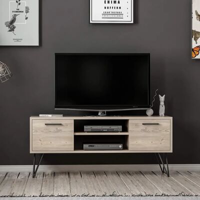 Mueble de TV HOMEMANIA en Madera - Moderno - 120x35x50cm Mueble de TV HOMEMANIA en Madera - Moderno - 120x35x50cm