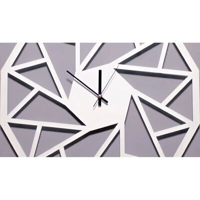 Homemania Reloj Geométrico de Metal Blanco - Reloj de Pared Homemania Reloj Geométrico de Metal Blanco - Reloj de Pared