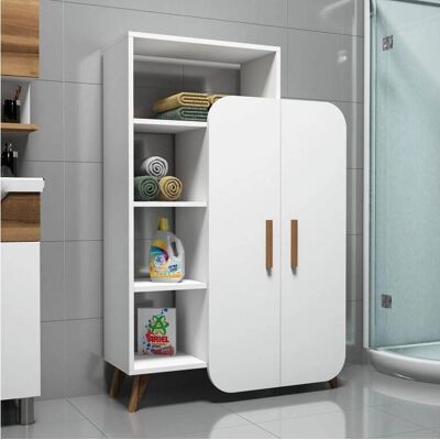 Bibliothèque Blanche Hanah Home - 132x90x32cm - Bibliothèque - Publicité Bibliothèque Blanche Hanah Home - 132x90x32cm - Bibliothèque - Publicité