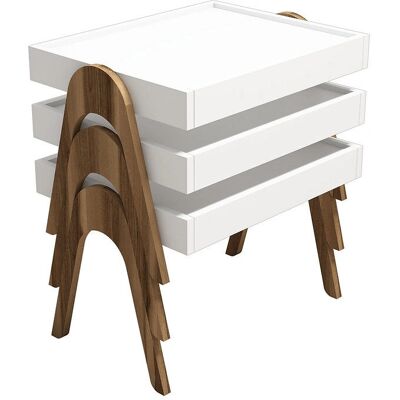 Kalune Design Roma Sofatisch - Quadratische Form, 4 Beine - Beistelltisch Kalune Design Roma Sofatisch - Quadratische Form, 4 Beine - Beistelltisch