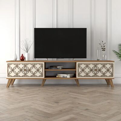 Kailua 1166 Walnuss Crema TV-Möbel - 3 Variierende Attribute Kailua 1166 Walnuss Crema TV-Möbel - 3 Variierende Attribute