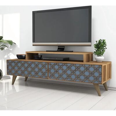 Hanah Home Walnuss Chalzedon TV-Schrank - Modern, Wandmontage Hanah Home Walnuss Chalzedon TV-Schrank - Modern, Wandmontage