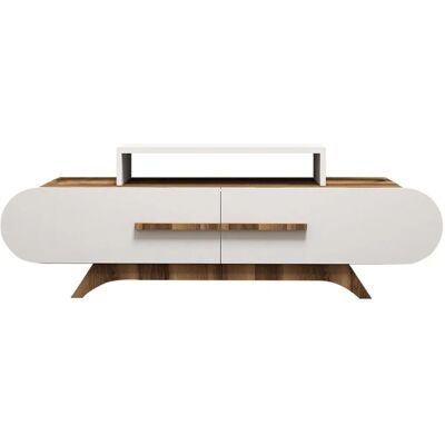 Hanah Home TV Cabinet Rose - Walnut, White - TV Cabinet Hanah Home TV Cabinet Rose - Walnut, White - TV Cabinet