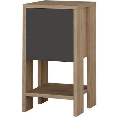 Woody Fashion Ema Nachttisch - Eiche, Anthrazit - Nachttisch Woody Fashion Ema Nachttisch - Eiche, Anthrazit - Nachttisch