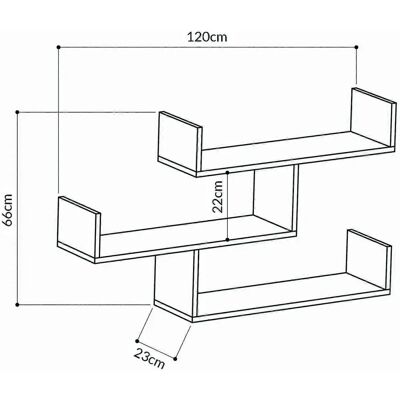Kalune Design 855DTE1649 - Wandregal - Anthrazit Kalune Design 855DTE1649 - Wandregal - Anthrazit
