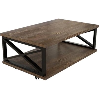 Hanah Home Yuso Walnuss Couchtisch - Beistelltisch Hanah Home Yuso Walnuss Couchtisch - Beistelltisch