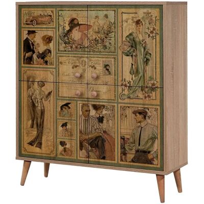 Dulap multicolor Hanah Home Model 732 - Mobilier de depozitare Dulap multicolor Hanah Home Model 732 - Mobilier de depozitare