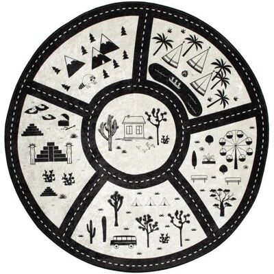 Bonami 1280350 Tapis pour enfants - Rond, Noir et Blanc - Publicité Bonami 1280350 Tapis pour enfants - Rond, Noir et Blanc - Publicité