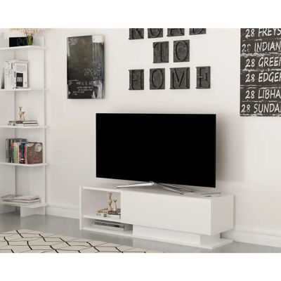 Hanah Home Damla ławka RTV - Nowoczesna, Biała, 120x35x32cm - Ławka RTV Hanah Home Damla ławka RTV - Nowoczesna, Biała, 120x35x32cm - Ławka RTV