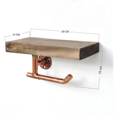 Hanah Home Rohrregal - Wandmontage, 30x15x14 cm, Braun - Regal Hanah Home Rohrregal - Wandmontage, 30x15x14 cm, Braun - Regal