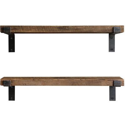 Skye Decor LAM004 Wandregal - Hängendes Regal aus Holz und Stahl Skye Decor LAM004 Wandregal - Hängendes Regal aus Holz und Stahl